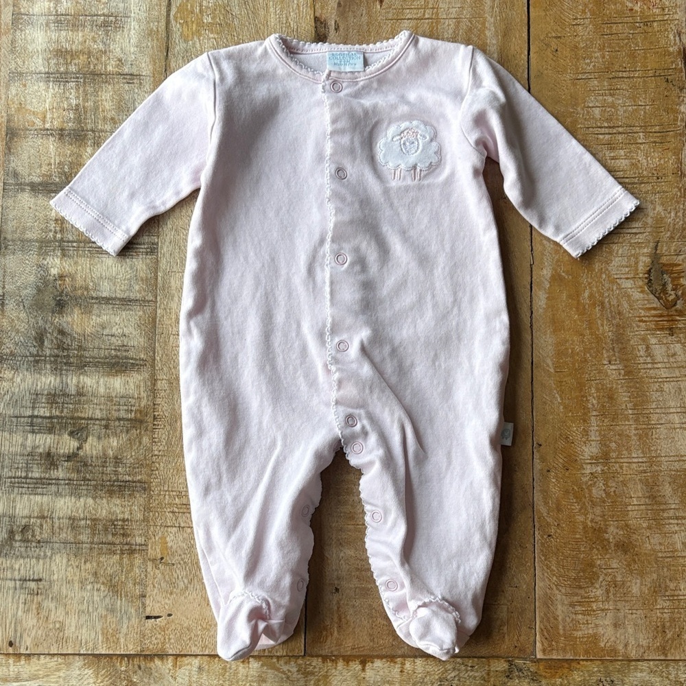 Edgehill Collection Pink Sheep One Piece 0-3m